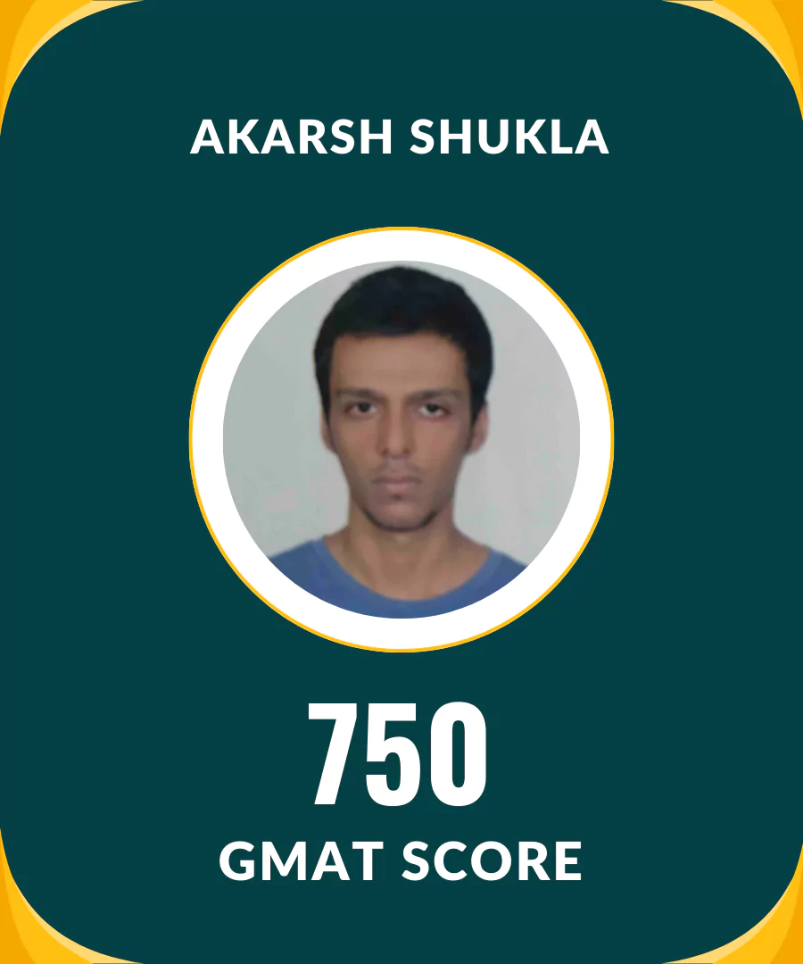 Akarsh Shukla — GMAT Score 750 — IMFS Student